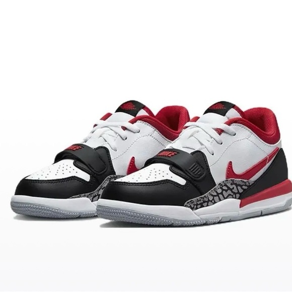 Nike Air Jordan Legacy Low (PS) Little Kids' Shoes White-Gym Red CD9055-160 - Picture 3 of 6
